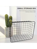 2'li Tel Saklama Sepetleri, Çiftlik Evi Metal Tel Sepet Dondurucu Depolama Organizatör thumbnail 2