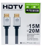 20m HDMI Kablosu | 4K@60Hz, 8K, 4K@120Hz Destekli | Altın Kaplama Konektör | Dayanıklı PVC Kaplama - 1
