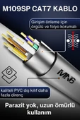 MN6 M109SP Cat7 Kablo 5 Metre/10 Gbps'e kadar-Örgülü ve folyo ekranlama/5 Metre Cat7 Ethernet Kablosu - 7