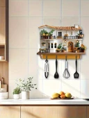 2D Dekoratif Ahşap Anahtar Askılığı Modern Ve Şirin Görünümlü Anahtarlık (20 x 30 CM) thumbnail 3