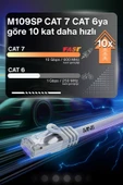 MN6 M109SP Cat7 Kablo 3 Metre/10 Gbps'e kadar-Örgülü ve folyo ekranlama/3 Metre Cat7 Ethernet Kablosu thumbnail 7