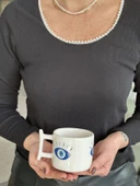 Handmade Göz Büyük Boy Kupa-1 Adet 350 Ml - 1