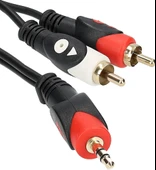 PrimeX PX-AUX3R 3.5mm AUX RCA Ses Kablosu, 3 Metre Aux Ses Sistemi Kablosu, Aux RCA Ses Kablosu - 3