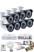 8'li Kamera Seti - 5MP Sony SecuLensli 1080P, 6 Atom LED, Full HD AHD Güvenlik Kamerası Seti, Gece Görüşlü, IP66 ,V1 thumbnail 1