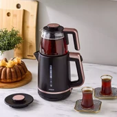 Karaca Tea Grande XL Rose Gold 1700 W Cam Demlikli Çay Makinesi - 1