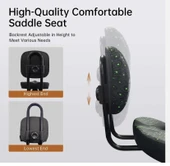 Sırt Destekli Bisiklet Sele Koltuğu Sırt Desteği ile Bisiklet Elektrikli Bisiklet Selesi Yeşil thumbnail 4