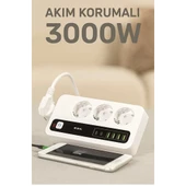 P10 3x Priz 3000w Akım Korumalı 4x Usb 2x Type-c Girişli Çoklu Priz - 3