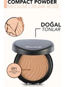 Flormar Yüksek Pigmentli & Yarı Mat Bitişli İnce Yapılı Kompakt Pudra 91 MEDIUM CREAM ROSE thumbnail 4