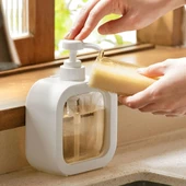 Pompalı Sıvı Sabunluk Plastik Malzemeli Pratik Kullanımlı Dispenser Banyo ve Mutfak İçin Uygun Şık Tasarımıyla Dayanıklı ve Dekoratif Sıvı Sabunluk Modeli thumbnail 8