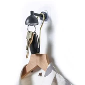 Lamba Şeklinde Mıknatıslı Duvar Tipi Anahtar Tutucu Askı Yapışkanlı Dekoratif Priz Yanı Anahtarlık Organizer - 4