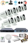 7'LI KAMERA SETİ - 5MP Sony SecuLensli 1080P, 4 Warm LED,Gece Renkli, Full HD AHD Güvenlik Kamerası Seti, ColorVu, Plastik Kasa - 2