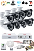 8 KAMERALI GÜVENLİK KAMERASI SETİ - 5MP Sony SecuLensli 1080P AHD, 8 Warm LED, Colorvu Gece Renkli Görüş, V1 thumbnail 1