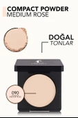 Flormar Yüksek Pigmentli & Yarı Mat Bitişli İnce Yapılı Kompakt Pudra 090 MEDIUM ROSE thumbnail 3