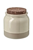 Brugdhaj seramik kavanoz, bej, 1lt thumbnail 1