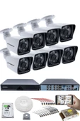 8 KAMERALI GÜVENLİK KAMERASI SETİ - 5MP Sony SecuLensli 1080P Full HD AHD, 6 Atom LED, Gece Görüşlü, IP66 Su Geçirmez, Plastik Kasa thumbnail 1