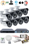 8 KAMERALI GÜVENLİK KAMERASI SETİ - 5MP Sony SecuLensli 1080P AHD, 8 Warm LED, Colorvu Gece Renkli Görüş, 1TB Disk thumbnail 2