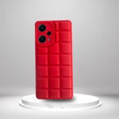 Xiaomi Poco F5 5G Uyumlu  Silikon Madlen Case KIRMIZI - 1