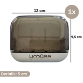 Çekmece Model Pratik Katı Sabunluk Su Biriktirme Hazneli Hijyenik ve Şık Sabun Kabı thumbnail 2