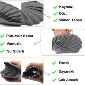 Beyaz Renk Kaymaz İstiridye Şekilli Silikon Sabunluk Sabun Depolama Tutucu ve Taşınabilir Sabunluk Plakası thumbnail 6