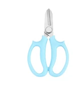 Bahçe Çiçek Makası, Keskin Paslanmaz Çelik Çiçek Makası, Budama Makası Çok Amaçlı Makas MAVİ - 4