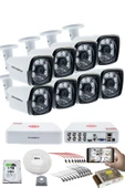 8'li Kamera Seti - 5MP Sony SecuLensli 1080P Full HD, 6 Atom LED, AHD Güvenlik Kamerası Seti, Gece Görüşlü, V1 - 1