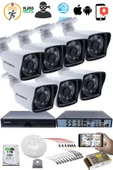 7 KAMERALI GÜVENLİK KAMERASI SETİ - 5MP Sony SecuLensli 1080P Full HD AHD, 6 Atom LED, Gece Görüşlü, IP66 Su Geçirmez, Plastik Kasa - 2
