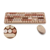 Mofii Kahverengi Sweet Dm Combo Klavye Mouse Set - 1