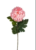 Yapay Çiçek Krizantem Pembe Açık 90cm Tek Dal Kumaş Çiçek Uzun Dal thumbnail 1