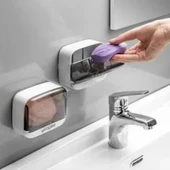 Çekmece Model Pratik Katı Sabunluk Su Biriktirme Hazneli Hijyenik ve Şık Sabun Kabı thumbnail 3