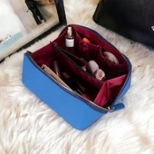 Ella Kadın Seyahat Kozmetik Bakım Makyaj Çantası Organizer Kobalt Mavi thumbnail 3