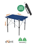 2 Adet 120 Kg kapasiteli Katlanır Kamp Sandalyesi ve 50x70 Kamp Masası Seti-2-AS-5070-L thumbnail 2