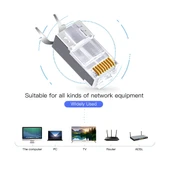 MN6 M118XF Cat 7 jack/20 Adet-30Gbps’ye kadar Hız-Nikel kaplı koruma/Cat7 CAT6A Soket-Cat7 rj45 konnektör - 3