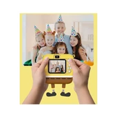 Sünger Bob Tasarımlı Yeni Nesil Çocuk Dijital Mini Fotoğraf Makinesi Çift Kamera - 6