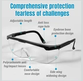 Şeffaf Koruyucu İş Gözlüğü Şeffaf Taşlama Ve Çapak Gözlüğü Koruyucu Laboratuvar Gözlüğü - 2