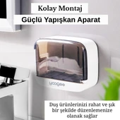 Çekmece Model Pratik Katı Sabunluk Su Biriktirme Hazneli Hijyenik ve Şık Sabun Kabı thumbnail 4
