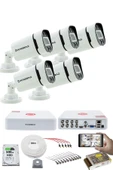 5 KAMERALI GÜVENLİK KAMERASI SETİ - GECE RENKLİ 5MP SONY SECULENS, 1080P FULL HD AHD, 4 WARM LED, COLORVU - V1 thumbnail 1