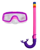 Bermuda Dalış Maskesi ve Şnorkel Seti Pembe thumbnail 2