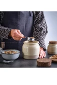 Brugdhaj seramik kavanoz, bej, 1lt thumbnail 2