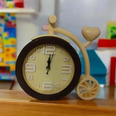 Yaratıcı Ofis Masaüstü Bisiklet Yatak Odası ÇOCUK ODASI Başucu Saati Yaratıcı Saat SARI RENK - 1