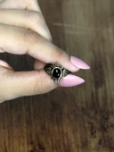 Doğal Taş Oniks Doğal Taşlı Antik Model Kadın Ayarlanabillir Yüzük euy78o thumbnail 2