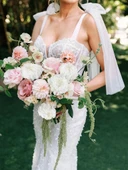 Yapay Çiçek Krizantem Beyaz 90cm Tek Dal Kumaş Çiçek Uzun Dal - 8