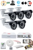 5 Kameralı Güvenlik Kamerası Seti - 5MP Sony SecuLensli 1080p AHD, 8 Warm LED, Colorvu Gece Renkli Görüşlü, V1 - 2