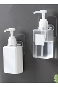 2 Adet Kendinden Yapışkanlı Desenli Sıvı Sabunluk Askısı Pratik ve Şık Duvar Tipi Sabunluk Tutucu thumbnail 6