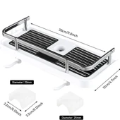 Banyo Rafı Tek Katlı Yapışkanlı Pratik Kurulumsuz Duvar Tipi Şampuan Sabun Organizeri thumbnail 6