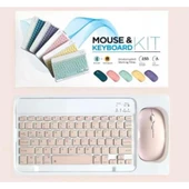 ZR20Km Pembe Kablosuz Klavye Mouse Set - 1