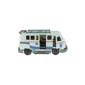 Oyuncak Minibüs Işıklı Sesli Duman Çıkaran Sürtmeli Minibüs Beyaz - 2