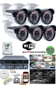 6 Kameralı Güvenlik Kamera Seti - 2TB H.D.D, Gece Görüşlü, Mobil İzleme, 10A SMPS - 1