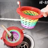 Lavabo Süzgeci Renkli 6 Kademeli Mutfak Gider Tıpası Lavabo Süzgeci thumbnail 3