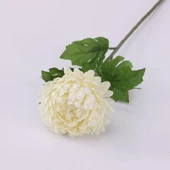 Yapay Çiçek Krizantem Beyaz 90cm Tek Dal Kumaş Çiçek Uzun Dal - 1