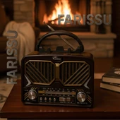 Taşınabilir Güneş Panelli Nostaljik Radyo Işıldaklı FM/AM/SW Desteği USB/TF Kart Girişli - 2